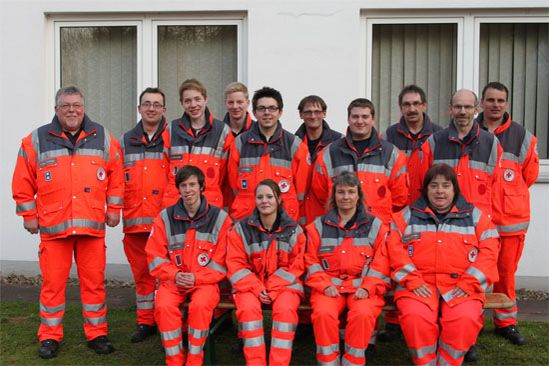 Foto: Die Ehrenamtlichen vom Sanitätsdienst Vlotho haben sich aufgestellt.